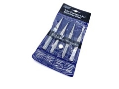 Assorted Stainless Steel Tweezer Set (4pc) (Vinyl Pouch)